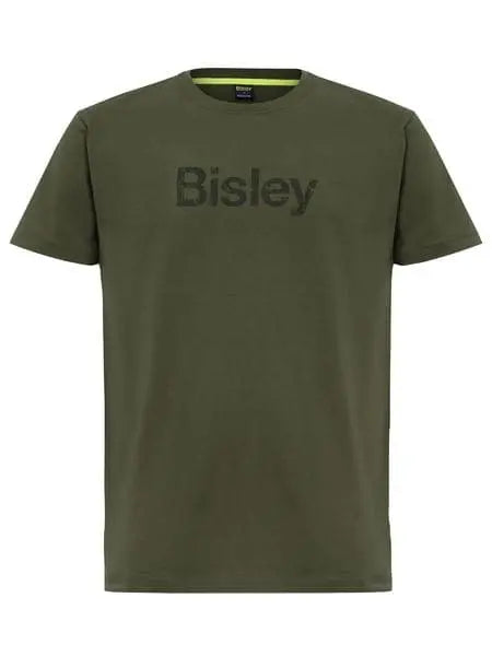 Bisley Cotton Logo Tee BKT064 Work Wear Bisley Workwear ARMY GREEN (BAGR) S